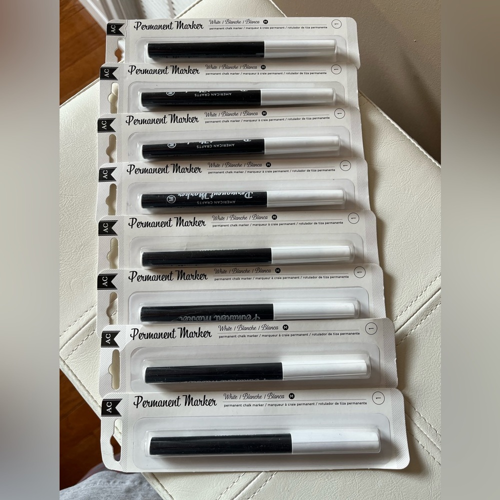 NWT American Crafts White Permanent Markers - Bundle of 8